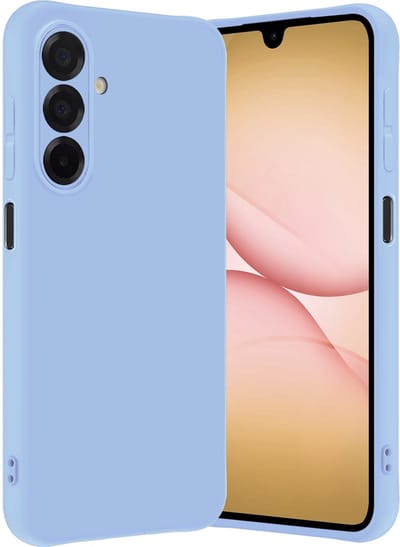 Hoes - Geschikt voor Samsung Galaxy A17 - Sterk & Shockproof - Hoesje Cover - Siliconen Case - Lichtblauw