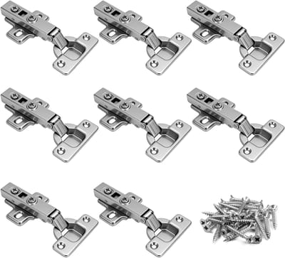 Scharnieren voor kastdeuren, softclose-kastscharnieren, meubelscharnieren, 105 graden keukenkast, 35 mm, potscharnier, potbanden, roestbescherming, klasse 10 staal