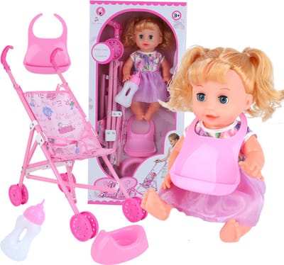 Schattige Baby Pop Meisje met Accessoires – Perfect Cadeau voor Meisjes