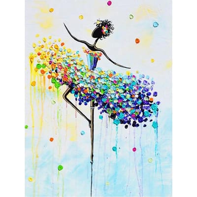 5d diamant schilderij ballet meisje diy diamant borduurwerk ambachtelijke schilderij mozaïek cadeau diamant muur kunst 20X30CM blue