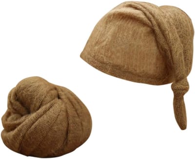 Set van 2 Opnameaccessoires voor Pasgeborenen: Rommelige Wikkeldoek en Hoofdbandset