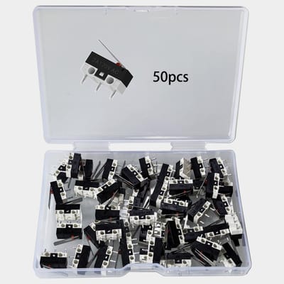 Dailygoods - 50 Stuks Mini-Microschakelaars voor Elektronische Toepassingen