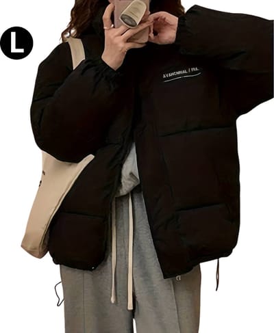 Nivard Winterjas - Dames - Parka Heren Winterjas - Winter - Volwassen - Lange Jas Dames - Mantel Dames - Zwart - Maat L