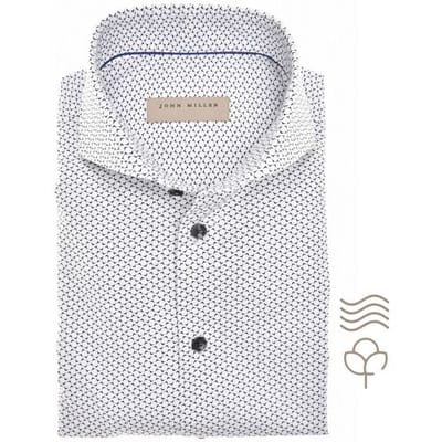 John Miller Overhemd Enchanted Pattern Shirt Donker Blauw / male