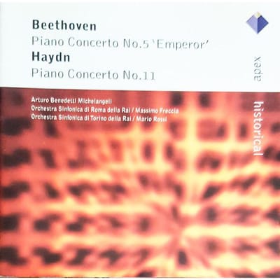 CD JOSEPH HAYDN, LUDWIG VAN BEETHOVEN, - Pianoconcert nr. 5 'Keizer' / Pia 0927406482 Apex 2001 Europa Klassiek Gebruikt beige