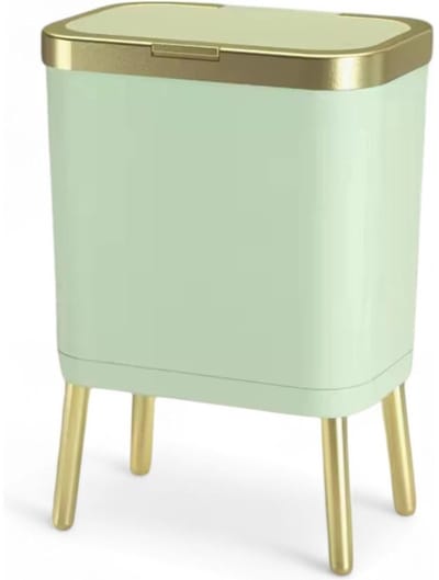 CRLYN® Prullenbak op Pootjes - Afvalemmer - Afvalbak - 15L - Groen