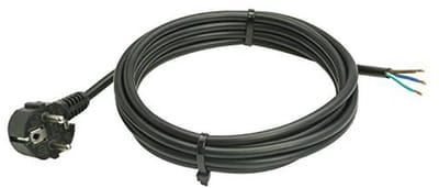 PVC Aansluitkabel 3 Meter Zwart voor Bouw en Tuin