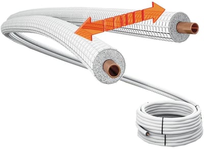 Armacell Duosplit - geïsoleerde koelleidingset - 1/4" x 3/8" - brandklasse CL-s1-d0 - Isolatiedikte=9 mm - (rol 25 meter)
