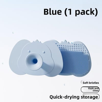Baby siliconen shampooborstel met zuignap, hoofdhuidborstel, badborstel, baby wrijfbad, badhaarborstel