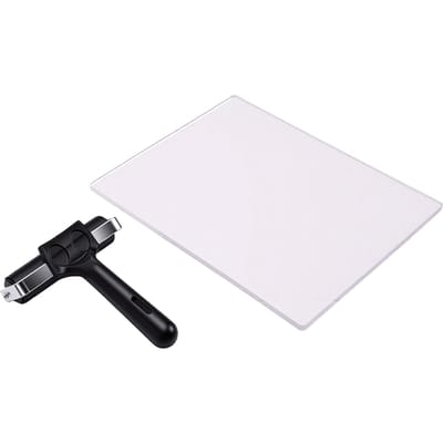 Plaque d'impression en gel avec rouleau en caoutchouc Taille A4 Plaque de monoprintage en gel réutilisable pour fournitures d'art et d'artisanat white