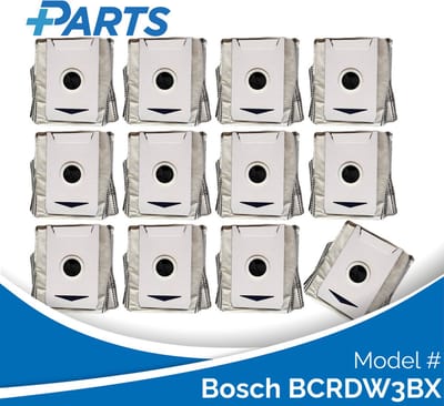 Bosch BCRDW3BX Stofzakken (12 Stuks, Plus.Parts® alternatief voor BHZRDBAB)