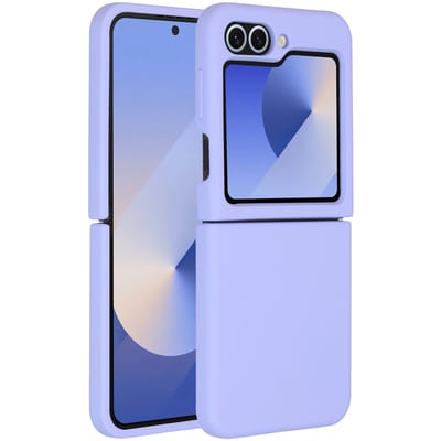 Accezz Hoesje - Geschikt voor Samsung Galaxy Z Flip 6 - Liquid Silicone Backcover - Paars