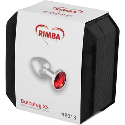 Rimba - Buttplug XS Met Kristal - Rood