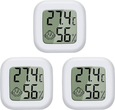 3 stuks - Mini LCD Thermometer Indoor Hygrometer Digitale Temperatuur Hoge Precisie Draagbare Vochtigheid -50 C ~ 70C 10 99% RH voor Woonkamer Magazijn Babykamer Kledingkast