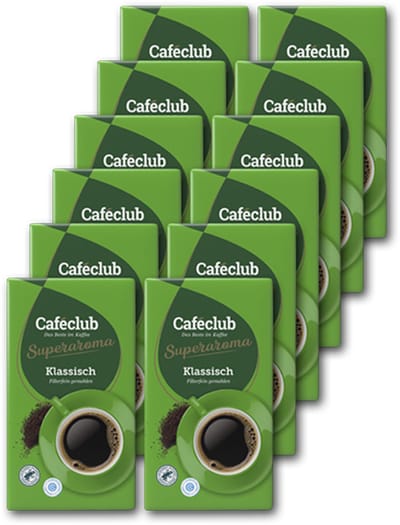 Caféclub Klassisch Gemalen – 12x500Gr