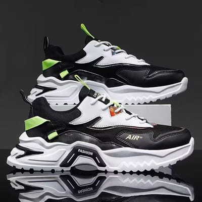 Heren Platform Casual Mode Ademende Sneakers Zomer Mesh All-match Hardloop Verhogende Schoenen Tenis Masculino 39 zwart