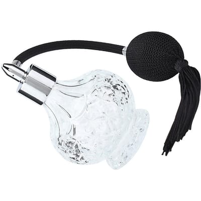 Retro Glazen Parfumflesje Hervulbare Kwast Lege Spuitfles Verstuiver 80ml black