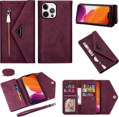 Telefoonhoesje geschikt voor Apple iPhone 14 Plus | Hoogwaardig Pu Leren Wallet Case | Pasjeshouder | Hoesje, Portemonnee en Tas in 1 | Rood