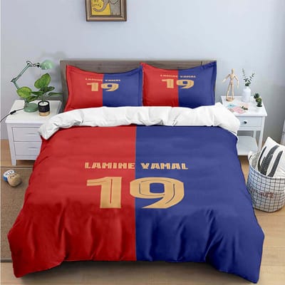Spanje Voetbal Cenozoïsche Ster L-Lamine Y-Yamal Beddengoed Sets Bedbenodigdheden Set Dekbedovertrek Beddekbed Set Beddengoed Set Cadeau 150*200cm 3pcs