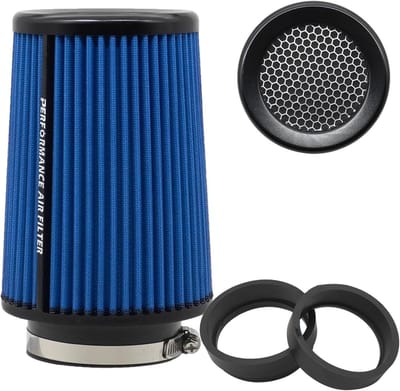NTHProducts - Conische Luchtfilter - Universeel - Verbeterde Motorprestaties - Blauw - Krachtige Luchtinlaat - Geschikt voor Racing en Sportauto's - 3 ...