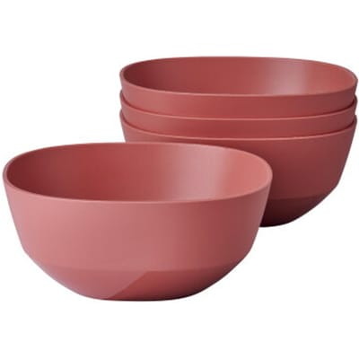 Mepal Serveerschaal Silueta 750 ml set 4 stuks - Vivid mauve - campingservies - buitenservies
