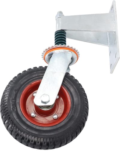 Poortwiel Zwaar - Hekwiel Steunwiel - Hekken Ondersteunen - 600 Lbs Draagvermogen - 8 Inch Wieldiameter - Zwart