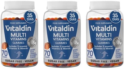 Vitaldin Multivitamine Gummies Volwassenen Fruit 3 potten Vegan Suikervrij
