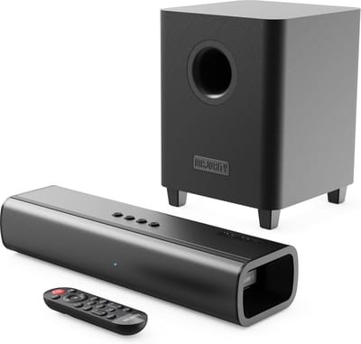 Soundbar met Subwoofer - Tv Geluidssysteem - Home Cinema - Draadloze Connectie - 2.1 Systeem - Zwart