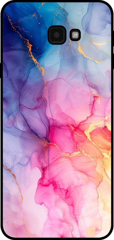 Smartphonica Telefoonhoesje Geschikt voor Samsung Galaxy J4 Plus met marmer opdruk - TPU backcover case marble design - Regenboog geschikt voor Samsung Galaxy J4 Plus