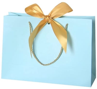 Allecto - cadeauzakjes - papieren zakken - herbruikbaar - hemelsblauw
