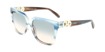 Ferragamo SF2109S Striped sand blue 58/16/145 WOMAN Zonnebrillen