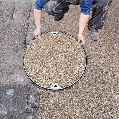 Roestvrijstalen Putdeksel - Septic Tank Afdekking - Afwatering Verstoppen - Onzichtbaar Ontwerp - 60 x 60 cm - Zilver