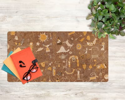 Coloray Bureau Onderlegger - Creatieve patronen Bureau Pad - 90 cm x 45 cm - Veelkleurig Bureau Onderlegger - Bureau Mat - Bureaumat - Onderlegger Bureau - Bureau Onderlegger Groot