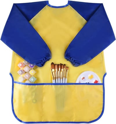 Dailygoods- Schort Waterdicht - Kinder Schort - Mouwen - Herbruikbaar - Vlek- en Geurbestendig - 52 x 65 cm - Schilderschort