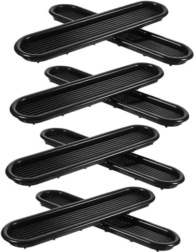 Ventilatieroosters - Gaasroosters Meubels - Kast Ventileren - Ademend Ontwerp - 8 Stuks - Zwart