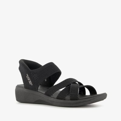 Skechers Arya Slip-ins Sandalen zwart Textiel - Dames - Maat 39