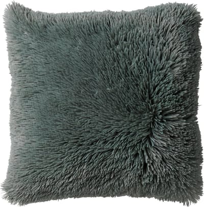 Dutch Decor FLUFFY - Kussenhoes 45x45 cm - superzacht - effen kleur - Jadeite - lichtgroen - met rits - zonder binnenkussen