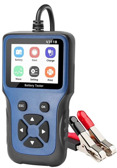 WiseGoods 12V Digitale Auto Accutester - Kleurendisplay - 100-2000 CCA Batterij Analyzer - Accu Gezondheid & Lading Controle