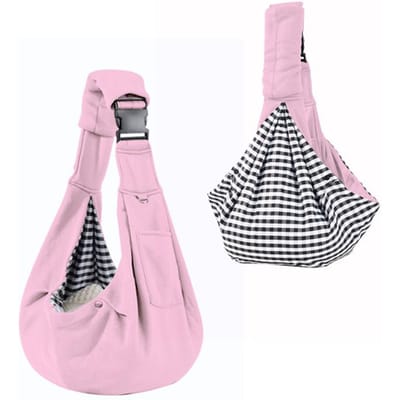 Sac Confortable pour Chien Sac Bandoulière pour Animaux de Compagnie Grand Sac Sac Bandoulière Portatif pour Voyage en Plein Air Sac Porteur Élingue pour Chiots Petits Chiens Moyens rose