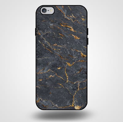 Smartphonica Telefoonhoesje voor iPhone 6/6s Plus met marmer opdruk - TPU backcover case marble design - Goud Grijs geschikt voor iPhone 6/6s Plus