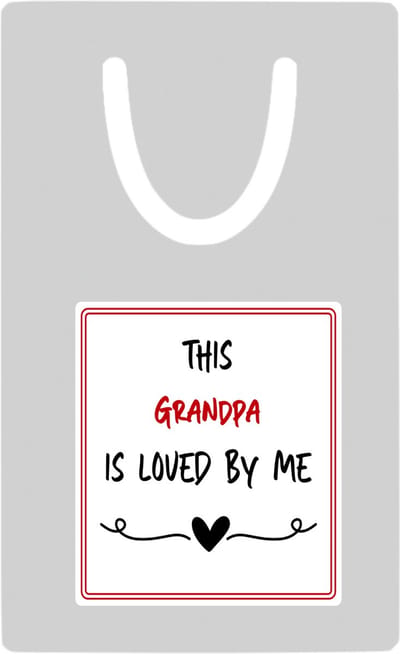 Hacebo® - this grandpa is loved by me metalen boekenlegger - Opa - iemand die houdt van zijn opa - verjaardag - cadeautje voor opa - opa artikelen - kado - geschenk Bladwijzer boekenleggers - 7.6 cm x 5cm