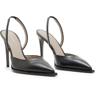 AllSaints Lily Slingback Heel Black Size: 41 | Sandals Outlet | Dames | Zwart