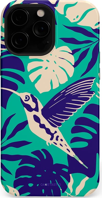Casetastic Hoesje Geschikt voor Apple iPhone 13 Pro Magsafe - Stijlvolle Beschermende Duo-layer Case - Paradijs Kolibrie
