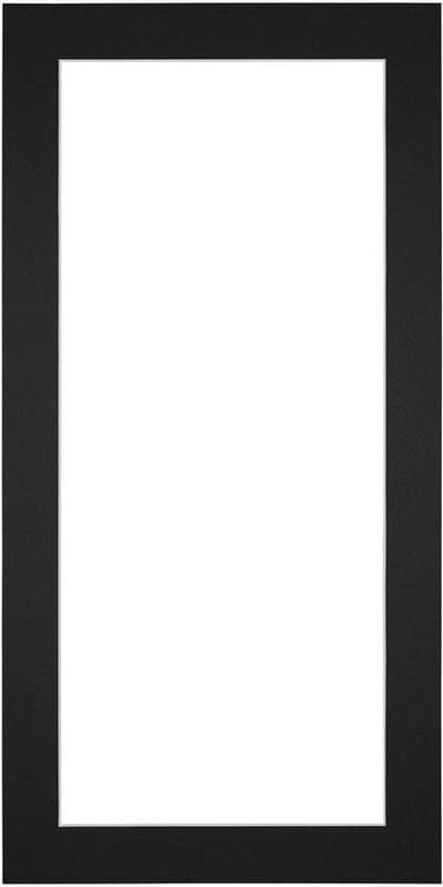 Passe-Partout Fotomaat 13x18 cm - Lijstmaat 20x40 cm - Zwart - Museumkarton - Fotolijst niet inbegrepen