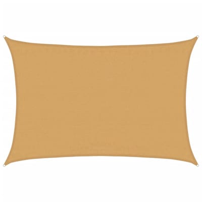 vidaXL - Zonnezeil - 160 - g/m² - rechthoekig - 3,5x4,5 - m - HDPE - zandkleurig