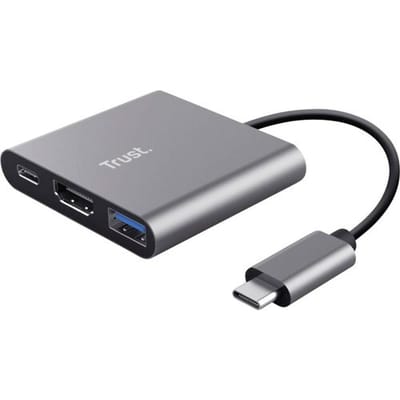 Trust DALYX 3-IN-1 USB-C ADAPTER USB-C dockingstation Geschikt voor merk (dockingstation): Universeel