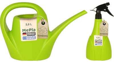 Set gieter 5,0 l met sproeier 1,0 l - indoor tuinaccessoires in citroengroen