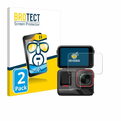 BROTECT - Screenprotector voor Insta360 Ace Pro 2 - Folie Beschermfolie transparant 2 Stuks