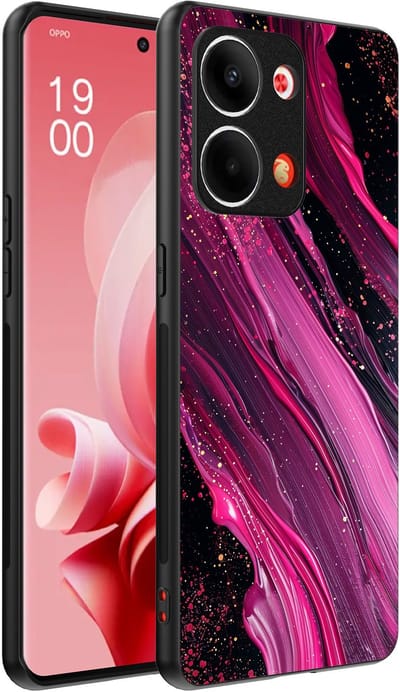Smartphonica Telefoonhoesje Geschikt voor Oppo Reno 9 / 9 Pro met marmer opdruk - TPU backcover case marble design - Paars Roze geschikt voor Oppo Reno 9;Oppo Reno 9 Pro