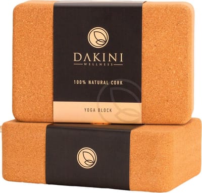 Yoga Blokken 2-Pack 9x6x3 Inch – Natuurlijke Kurk Yogablokken Set van 2, Stabiliteit & Flexibiliteit voor Yoga & Stretchen